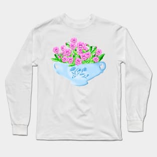 Pansies in a bowl Long Sleeve T-Shirt